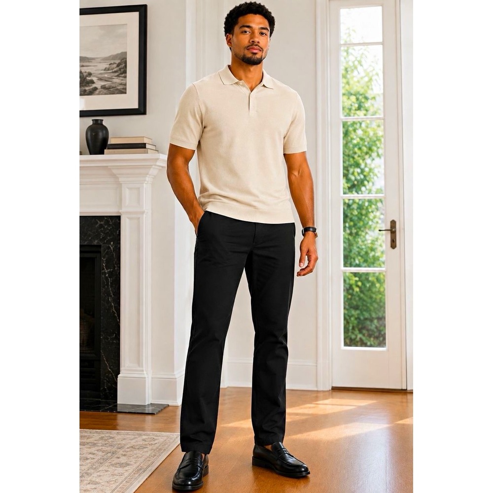 Dockers Signature Khaki Men Classic Fit Straight Leg Stretch Flat Front 36W